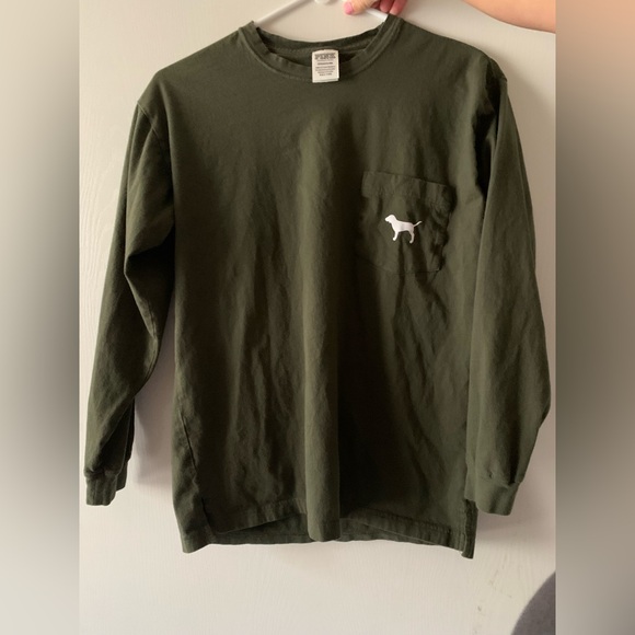 Pink VS Long Sleeve Shirt 💚 - Picture 2 of 5